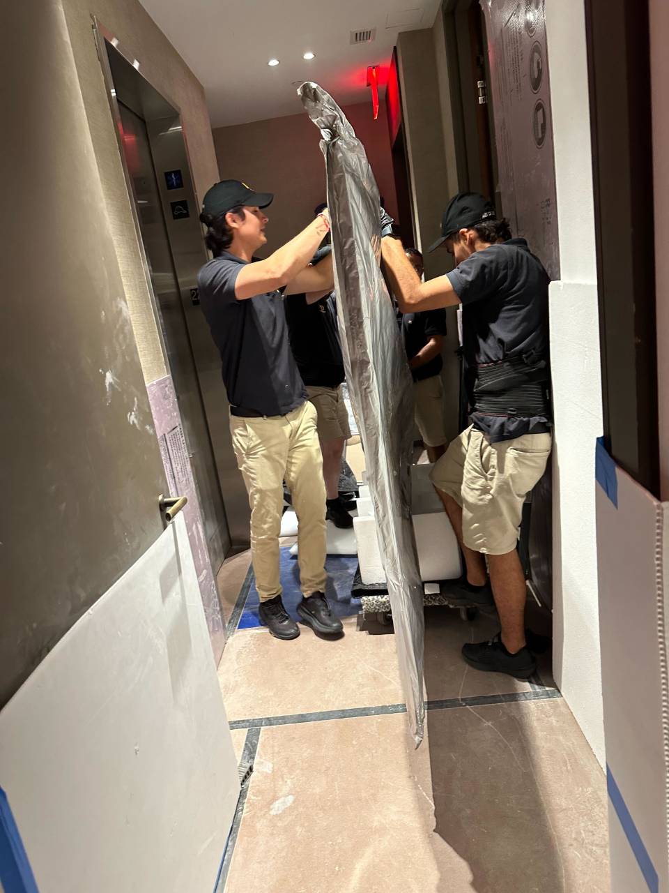 A Cinergy member firm's crew installing technology in a luxury home